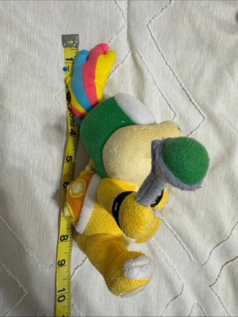 Yellow Plush Dragon/Unicorn Stuffed Toy with Colorful Horn